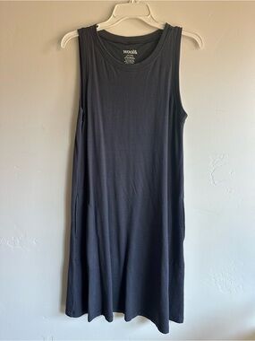 Wool& Merino Wool Navy Blue Sierra Tank Sleeveless Dress